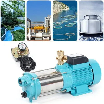 Produktbild von Kreiselpumpe 1300W Hauswasserwerk Druckschalter Pumpensteuerung Gartenpumpe 4000L/H Mit Manometer