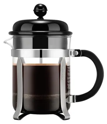 Immagine prodotto di Caffettiera a stantuffo Bodum French Press da 0,5 L (4 tazze), in vetro resistente al calore e acciaio inossidabile