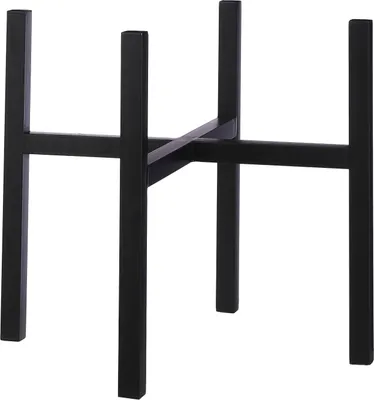 Produktbild von Mica Decorations Ascot Pflanzenständer XL - L46 x B46 x H40 cm - Metall - Schwarz