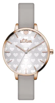 Produktbild von s.Oliver Damen Uhr Armbanduhr Leder SO-3475-LQ