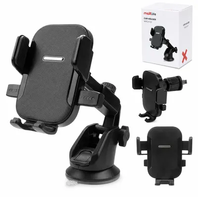 Image de Support pour voiture - Support universel pour smartphone à fixer sur les bouches d'aération - Noir