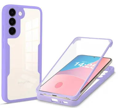 Produktbild von 360 Grad Rundum Schutz Handyhülle für Samsung Galaxy S23 Full Cover Vollschutz Case Farbe: Violett