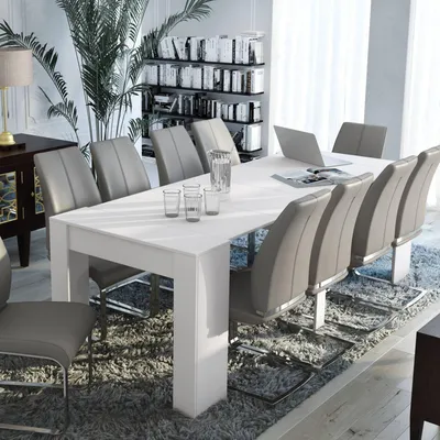 Produktbild von Dmora ausziehbarer Tisch Maclodio 237x90x76,6 cm Weiß, 10 Personen