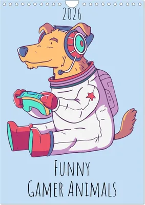 Produktbild von Funny Gamer Animals (Wall Calendar 2026 DIN A4 portrait), CALVENDO 12 Month Wall Calendar