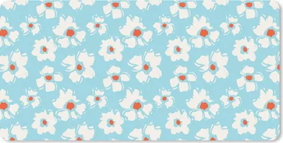Produktbild von MuchoWow® Mauspad Mousepad Aquarell - Blumen - Muster 60x30 cm - Mousepads - Maus Mat - Pad - Mausunterlage - Nachhaltig