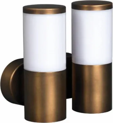 Produktbild von Massive Energiespar Wandaussenleuchte Mindelo 2x E27 Metall Braun