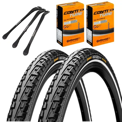 Produktbild von 2x Continental Reifen Ride Tour Schwarz Reflex 28x1,60 (42-622)+ DV + Reifenheber
