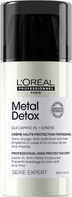 Produktbild von LorÉal professionnel paris METAL DETOX professionelle Leave-in Creme mit hohem Schutz für geschädigtes Haar 100 ml