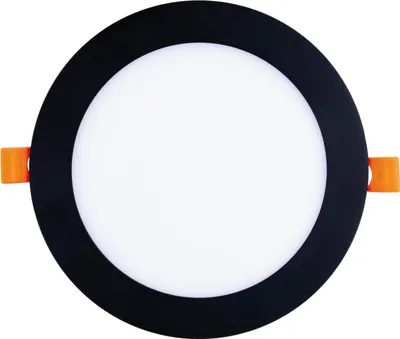 Obrázok produktu pre Led Spot - Zapustené bodové svietidlo 15W 3000K teplá biela bez Led bodov - Led stropný spot ø 172mm, čierny 230V