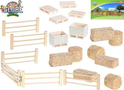 Produktbild von Kids Globe Bauernhof Zubehör-Set (19-teilig) - 1:32