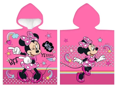 Obrázek produktu pro Minnie Mouse pončo 50x100cm - Plážová osuška BFF design