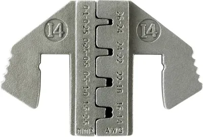 Produktbild von TOOLCRAFT PLE-0I4 Crimp-Einsätze Flachstecker Quetschbereich: 0.1 bis 2.5 mm² Passend für Marke (Zangen): TOOLCRAFT PZ-