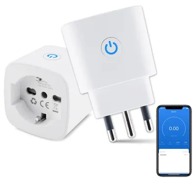 Produktbild von Italienische WLAN-Steckdose 16 A, intelligente Energieüberwachung Smart Plug, Überlastschutz, Timer und Programmeinstellung, kompatibel mit Alexa & Google Home, 2 Stück