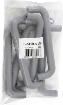 Image de Lot de 6 poignées de meuble entraxe 96 mm aluminium anodisé