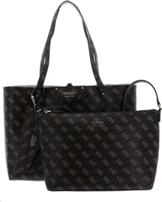 Produktbild von GUESS Damen Schultertasche Eco Brenton Brown Logo