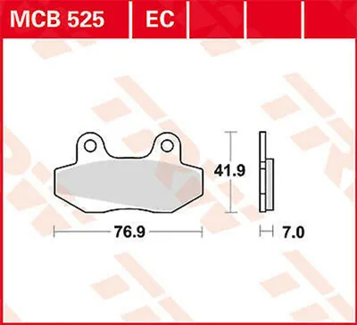 Immagine prodotto di Set pastiglie freno TRW MCB525 MBX80 HC04 GPR50 GPRR MF180 Boomer Mantizz S MZ 01M Agora B70 Jetix