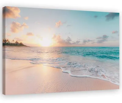 Immagine prodotto di Decorazione murale in tela XXL con paesaggio e tramonto