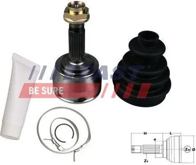 Produktbild von FAST Gelenksatz Antriebswelle Radseitig für FIAT Doblo Cargo (223) FT25065K