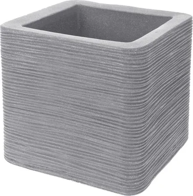Produktbild von Pflanzkübel "Struktur Optik" 30x30x27 cm in Grau