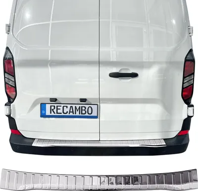 Image de Protection de seuil de chargement en acier inoxydable, chromée, adaptable sur Ford Tourneo Custom | BJ à partir de 2023>