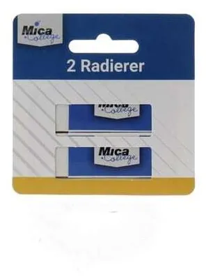 Produktbild von 2 Radierer - weiß - ca. 5,7 x 2,1 x 1 cm