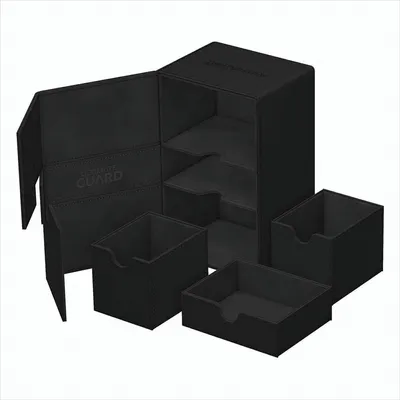 Produktbild von Ultimate Guard Twin Flip`n`Tray 160+ XenoSkin Monocolor Schwarz
