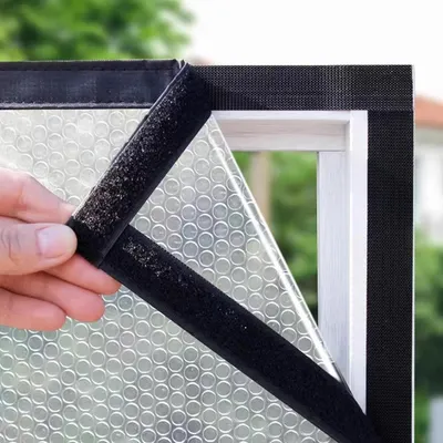 Produktbild von Wetterfeste Fensterisolationsset - Thermofolie mit Klettverschluss