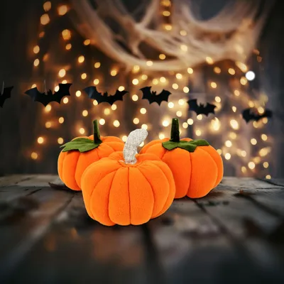 Obrázok produktu pre Halloweenska tekvicová dekorácia - 13 x 13 x 14 cm - 3 druhy