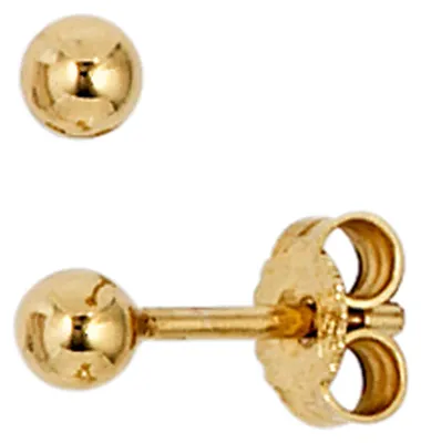 Produktbild von Paar Ohrstecker aus 333 Gold Gelbgold Kugel Ø 2,8mm Ohrringe Ohrschmuck