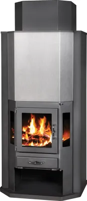 Produktbild von EEK A XXL-Kaminofen Victoria Diplomat 14 kW mit XXL-Brennraum XXL-Sichtscheiben schwarz BimSchV Stufe 2