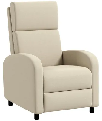 Immagine prodotto di Poltrona relax - Sedia per TV - Sedia regolabile - Poltrona color crema - Schienale regolabile fino a 160°