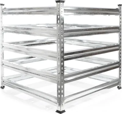 Produktbild von Wiltec zahradní kompostér 90 x 90 x 90 cm, kovový kompostér, kompostér na 720 litrů kompostu, pozinkovaný kompostér na organický odpad