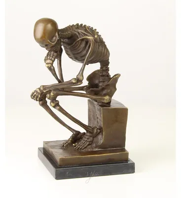 Productafbeelding van Bronzen Beeld Van De Skelet Denker