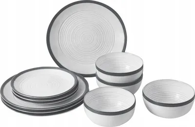 Productafbeelding van Brunner Midday Bellagio, melamine serviesset, geschikt voor kamperen, breukbestendig