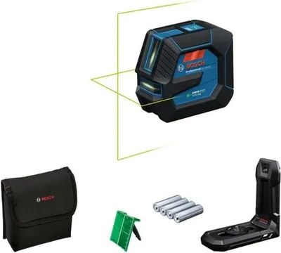 Zdjęcie produktu dla Laser Liniowy Bosch Professional GLL 20-22 G, Zielony Laser, Dual Power, Dokładność ± 0,3 mm/m, IP65