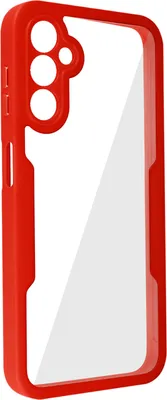 Produktbild von Avizar, Stoßfeste Hülle mit harter Rückseite und Silikonumrandung für Samsung Galaxy A14, Rot