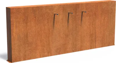 Produktbild von Adezz Freistehende Teichwand aus Corten-Stahl Rost inkl. Wasserfall und Pumpe
