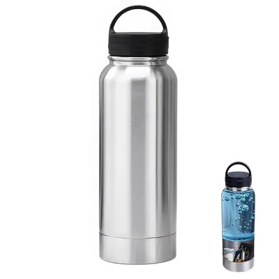 Produktbild von Wasserflasche aus Edelstahl mit Verstecktem Platz fš¹r Diskreter K?der, fš¹r Reisen oder zu Hause, Unten Abschraubbar