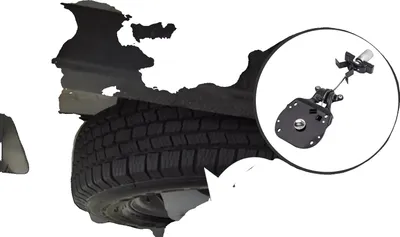 Zdjęcie produktu dla Wciągarka koła zapasowego, konstrukcja stalowa, średnica 45 mm, szerokość 45 mm, wysokość 4 mm, certyfikat ISO9000
