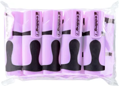 Produktbild von Textmarker edding 7 Mini VE=50x10 Stück Polybeutel pastellviolett