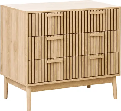 Obrázok produktu pre BELIANI Komoda svetlé drevo MDF nohy z borovicového dreva 3 zásuvky úložný priestor škandinávsky moderný štýl predsieň spálňa