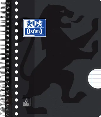 Immagine prodotto di Oxford - Blocco per appunti Scuola A5+ Linea 17 fori 160 pagine 80gr nero | 5 pezzi