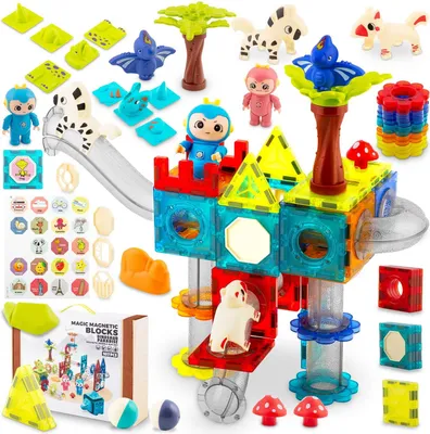 Zdjęcie produktu dla Klocki magnetyczne Dinosaur Paradise RK-757 Ricokids