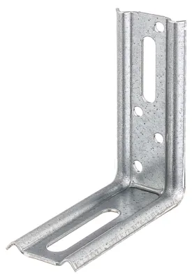 Zdjęcie produktu dla Alberts 866242 Kątownik regulowany, kątownik 90°, tłoczony, z otworem podłużnym, ocynkowany metodą Sendzimira, 70 x 80 x 30 mm, zestaw 50 sztuk
