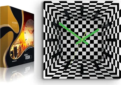 Produktbild von ModernClock, wanduhr, Quarzuhr, Uhr, Wohnzimmeruhr, ILLUSION 30cm