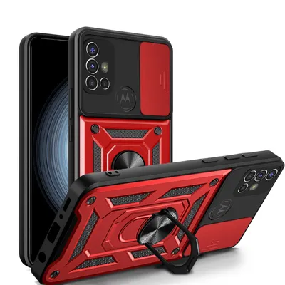 Produktbild von Outdoor Panzer Hülle Motorola Moto G10 G20 G30 Handyhülle mit Kameraschutz Ring Rot