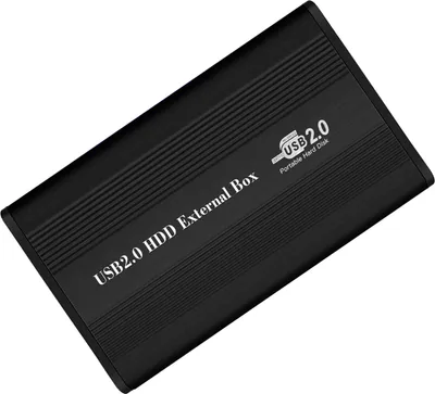Zdjęcie produktu dla Obudowa dysku twardego USB2.0 na IDE Obudowa dysku twardego 2,5'' IDE Przenośna obudowa dysku twardego ze stopu aluminium Czarna (nie zawiera dysku twardego)