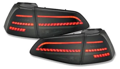 Produktbild von Original Litec VOLL LED Rückleuchten Schwarz dynamischer Blinker für VW Golf 7