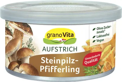 Produktbild von granoVita Veganer Brotaufstrich Steinpilz-Pfifferling