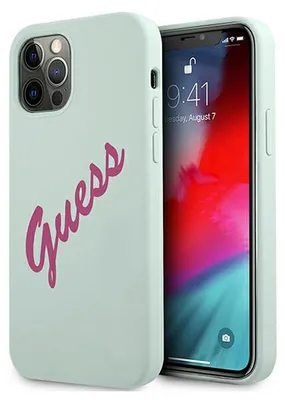 Produktbild von Guess Script Vintage Apple iPhone 12 / 12 Pro Fuchsia Blau Hard Case Cover Hülle